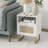 Rattan Nightstand,Modern Boho Farmhouse Wood Bedside Table With Storage Drawer And Open Shelf,Small Gold Frame Side End Table For Bedroom,Living Room,Office