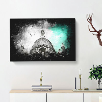 Birds Above Sacre Coeur Paris - Wrapped Canvas