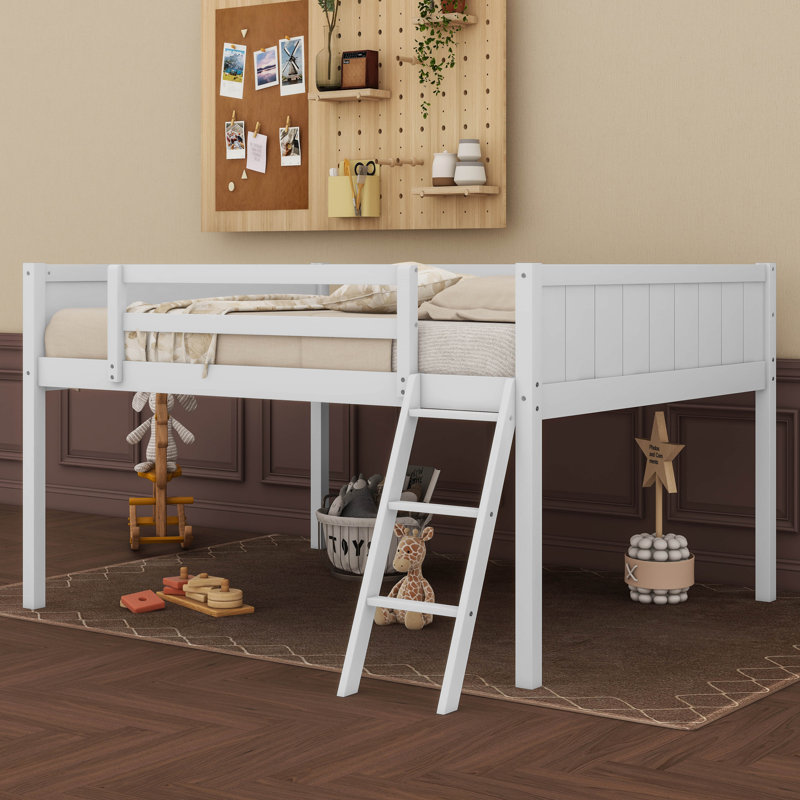 Anxhela Panel Bed, White, Full
