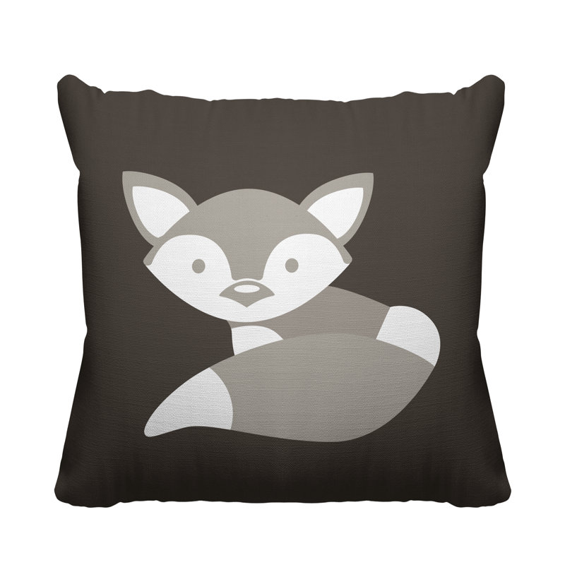 Reversible Throw Pillow, Taupe, 17" H x 17" W, Square