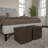Charboneau Ottomans with Storage Pockets - 15-Inch Folding Foot Rests or Storage Organizers for Bedroom, Living Room, or Dorm, Set of 2 - Brown-1407979920