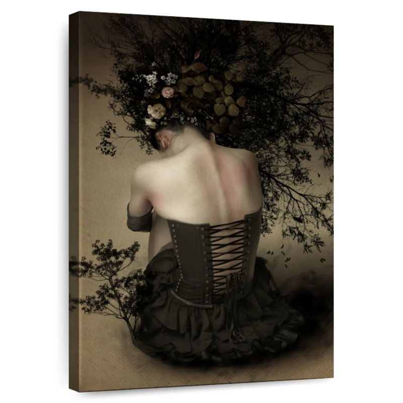 Fille parfumée la nuit, H 36 po x l 24 po