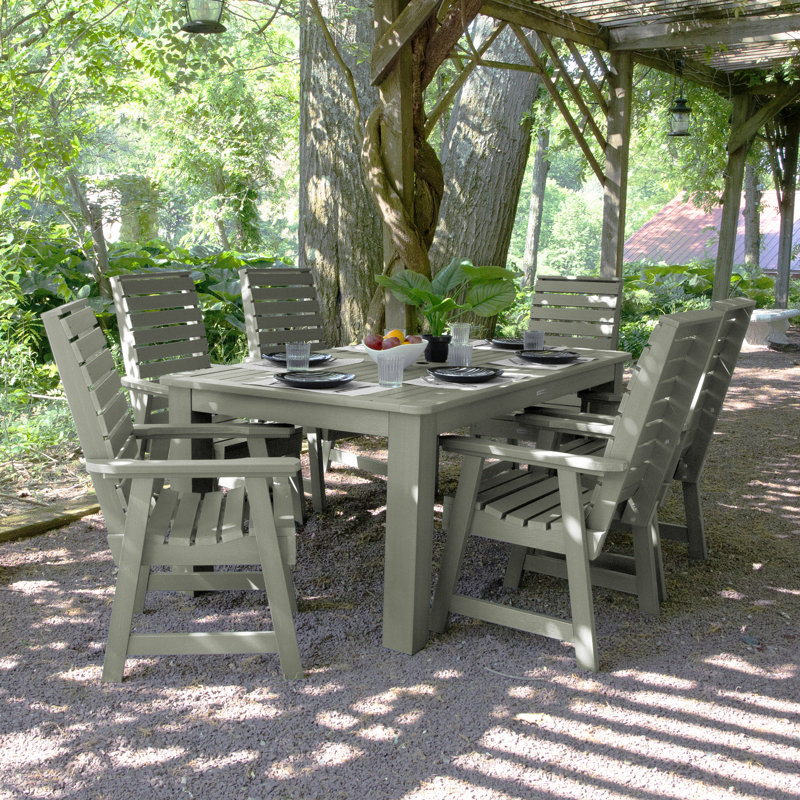 Ensemble de salle à manger 7 pièces Midwest, H 30 po x l 42 po x L 72 po, Eucalyptus