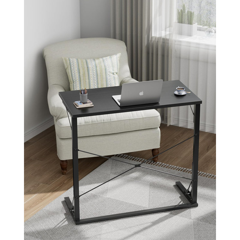 31.5" Folding Desk, Foldable TV Tray Table For Eating On Couch, Extra Large TV Dinner Trays, Portable Fold Computer Writing Desk Table For Home Office