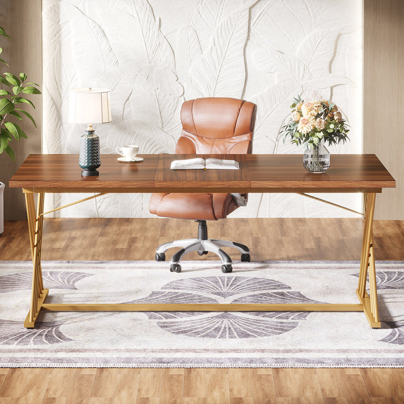 Wilberth 160cm W Rectangular Writing Desk Computer Desk