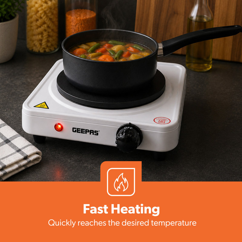 Geepas 1000 Watt Electric Single Hot Plate