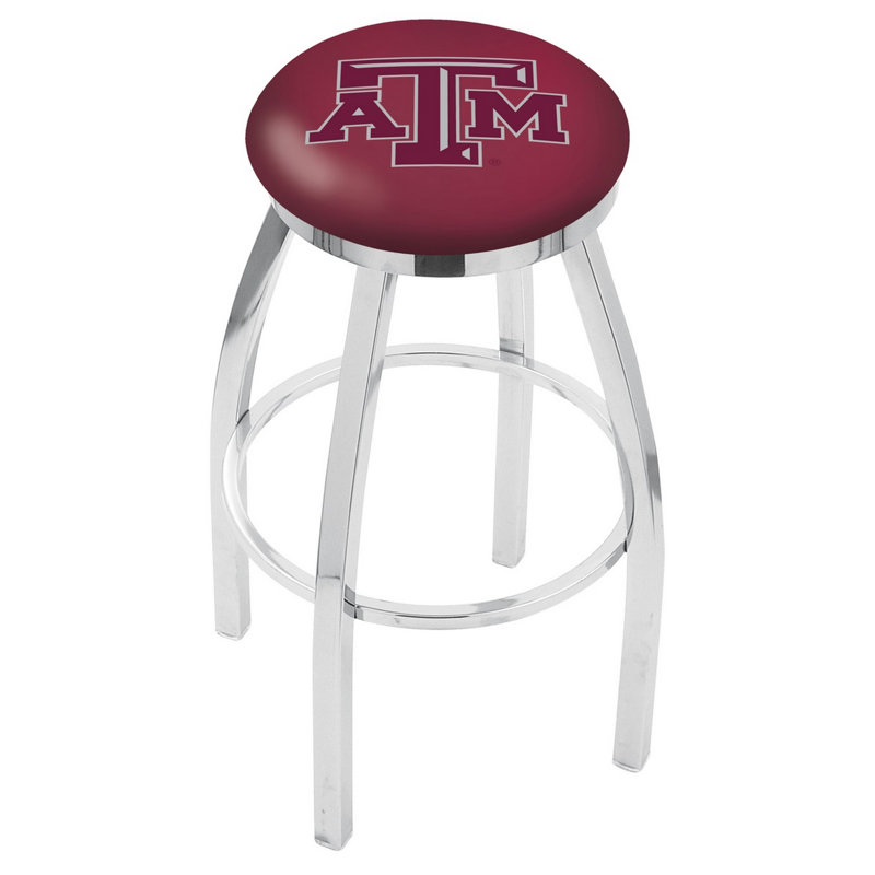 Tabouret tournant 36 "NCAA, Texas A&M, Chrome
