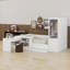 Lit plateforme avec tiroirs, tablettes, bureau et garde-robe-1482268905