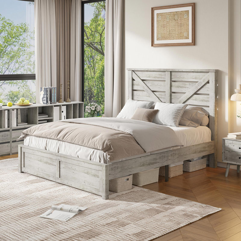 Devaya Panel Bed, White, Full