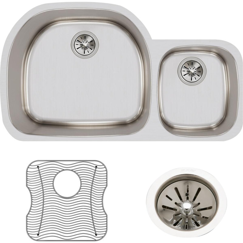 Ensemble d'évier de cuisine à double cuve encastrable L 36,25 po x l 21,125 po Lustertone