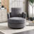 Ottelia 32.2'' Wide Slipcovered Swivel Barrel Chair-1615937821