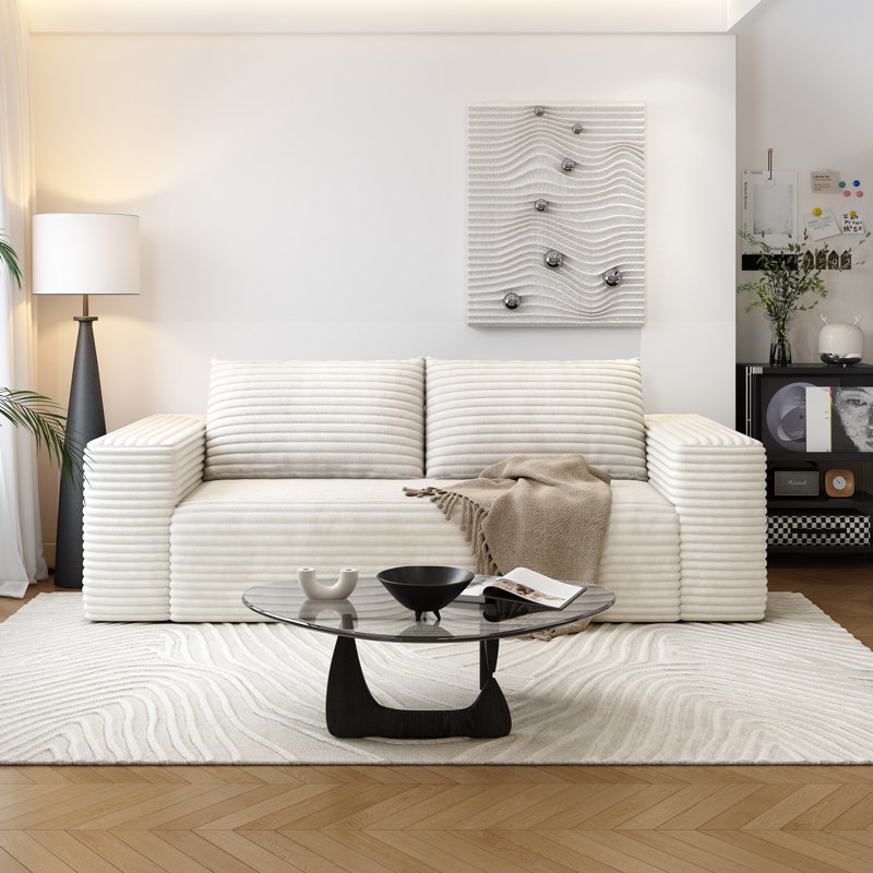 Canapé-causeuse, canapé modulaire avec mousse à mémoire de forme profonde, petit canapé-lit confortable pour les petits espaces, canapé sans assemblage pour salon, chambre à coucher, appartement