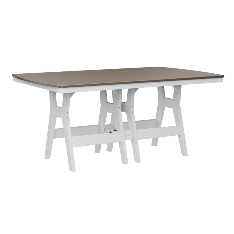 Table de bar rectangulaire 72 po Berlin Gardens Harbor, Bronze martelé, H 38,87 po x l 72 po x P 44 po