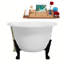 Baignoire de trempage sur pattes 65 "avec drain, pattes et plateau en bambou 65" Streamline-92844413-97549398