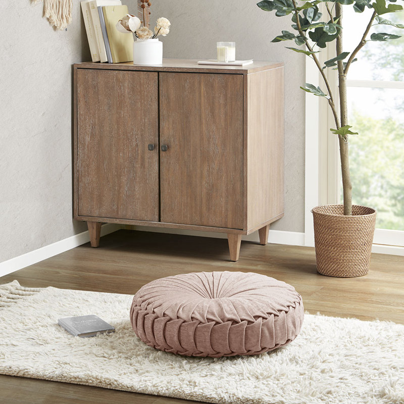 Coussin en chenille, Rosé