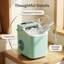 Machine à glaçons de comptoir portable vert menthe, débit de glace rapide de 6 minutes, autonettoyant intégré, fonctionnement silencieux de 40 dB avec couvercle transparent et poignée de transport pour la maison, le camping et le bar-132465189