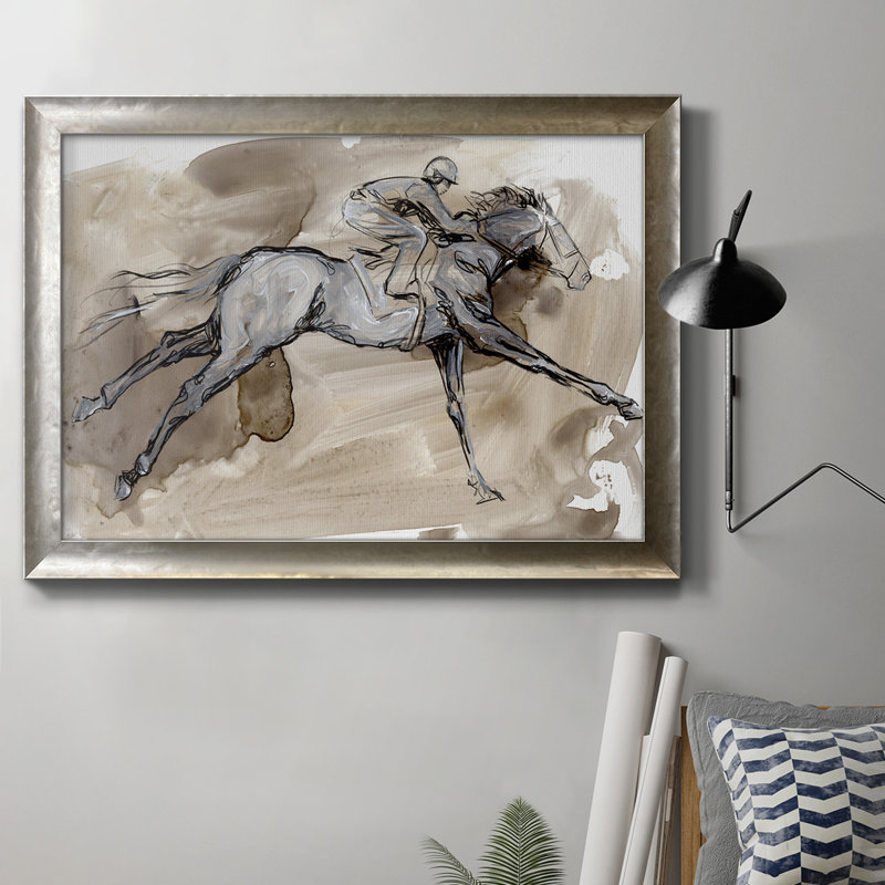 «Off to the Races I», reproduction sur toile encadrée, H 24 po x l 36 po x P 2,5 po