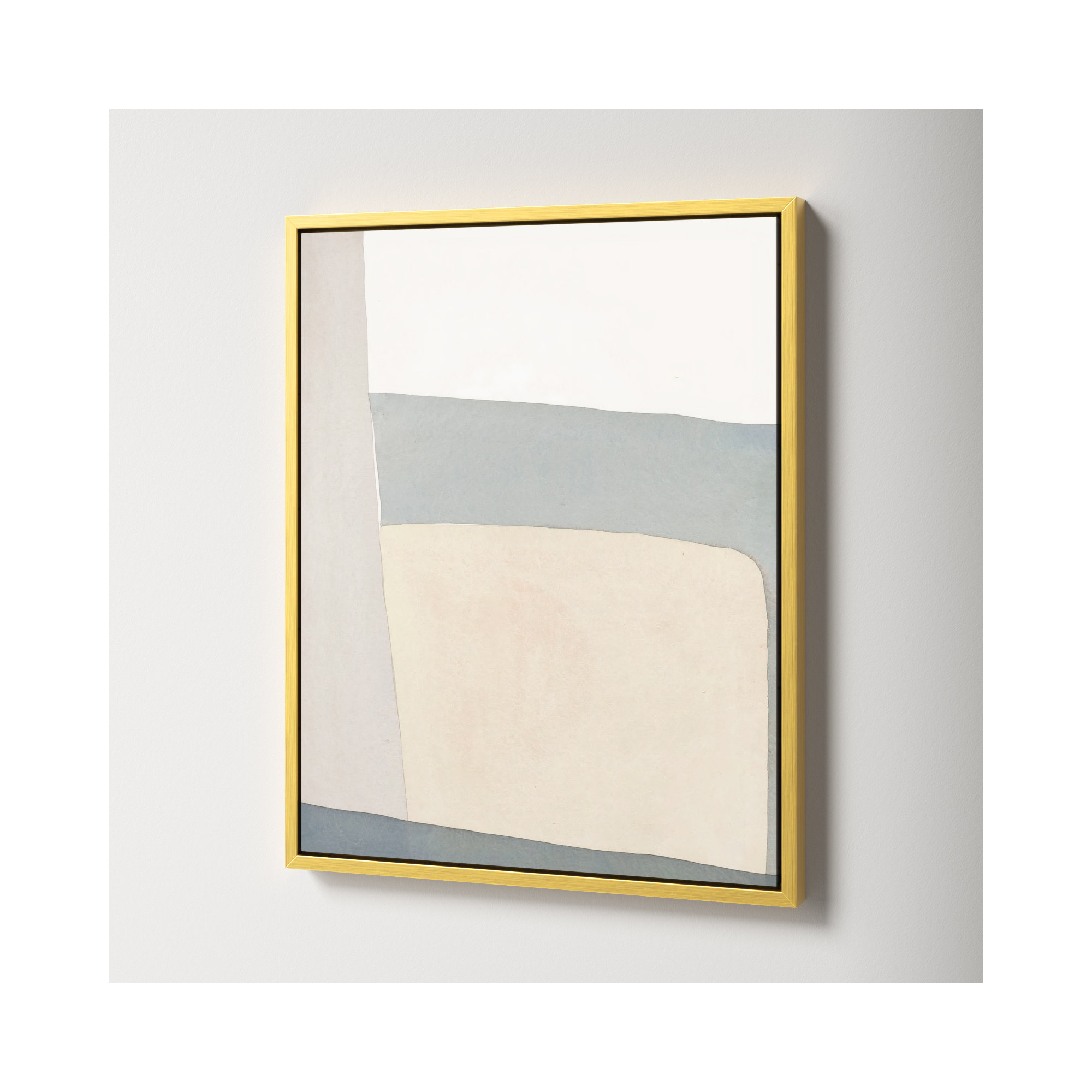 Simple Grey by Julia Balfour, Gold Framed Canvas, 25" H x 20" W x 1.4" D