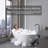67" Freestanding Solid Surface Stone Resin Bathtub With Overflow