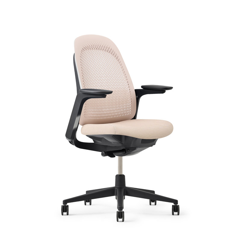 Haworth Breck Office Chair, Black, Blush