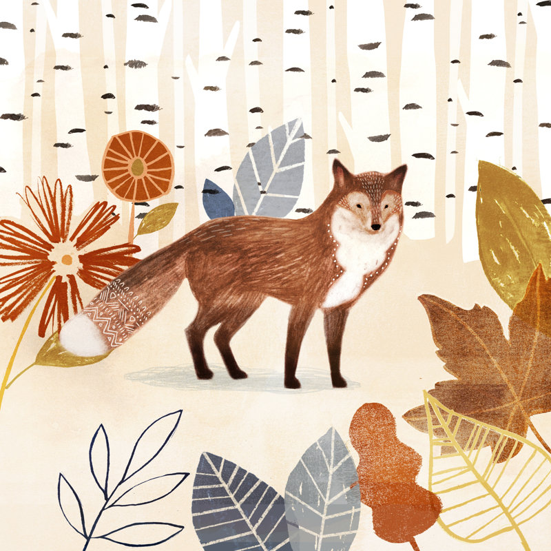 Cozy Autumn Woodland I by Victoria Borges - Wrapped Canvas Painting, 91cm H x 91cm W