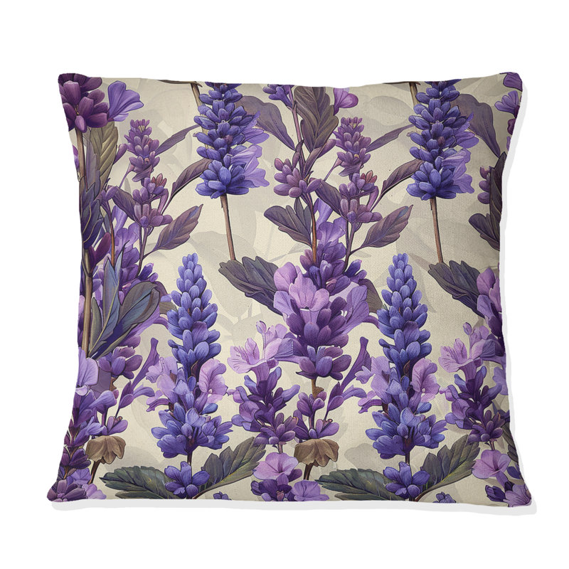 Coussin Lavender Fields II - Modern, H 16 po x l 16 po