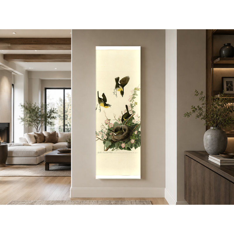 Art mural sur toile, "Chat à poitrine jaune", planche 137, 36" W x 12" H