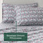 Drap-housse gris très grand 4 pièces en flanelle de coton 100% gris brossé pour plus de douceur, lavable à la machine, facile d'entretien, avec 1 drap-housse, 2 taies d'oreiller plates, ajustement entièrement élastique, - flanelle, élastique