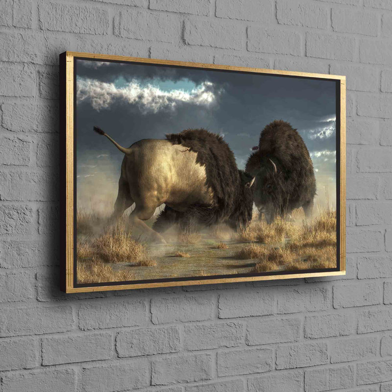 Print on Canvas, 25 cm H x 35 cm W, Floater Framed Print without Mat, Gold