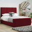 Ledley Kailua Upholstered Bed Frame - Plush Velvet with Headboard and Sprung Slats-228524507-228524503