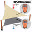 Toile d'ombrage triangulaire Royal Shade avec quincaillerie-1472333442-1472333452