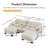 Compression Comfort Sectionals, Chenille Modular Modern Home Sofa