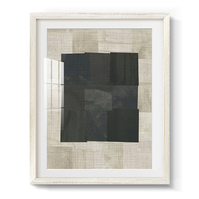 Floating Block II - Impression encadrée, H 25,5 po x l 17,5 po, Blanc