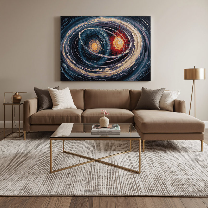 Art mural sur toile gris, H 20 po x l 30 po