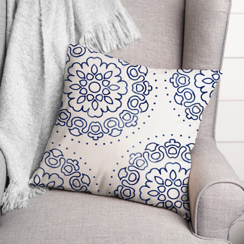 Housse et insert de coussin extérieur d'extérieur, Bleu