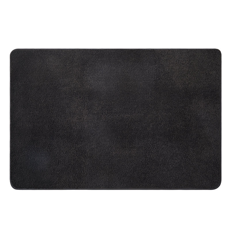 Solid Colour Machine Tufted Shag Area Rug, Black, Rectangle 120 x 170 cm