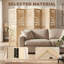 6 Panel Room Divider, Detachable Privacy Screens, Natural Wood