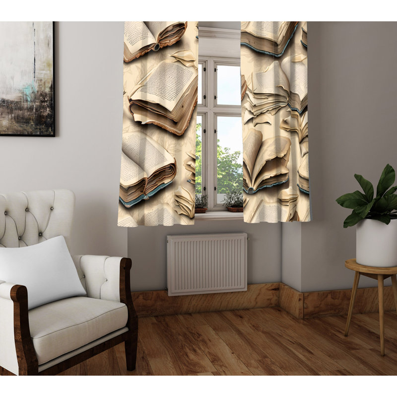 Paire de rideaux semi-transparents en polyester Aichinger, L 20 po x L 61 po