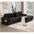 110.75" Modular L Shaped Sofa, Corduroy Fabric Sectional Couch,With A Movable Footstool, Cup Holders,Bring 8 Throw Pillows,Side Pocket,Unfold Into A Bed-959593963