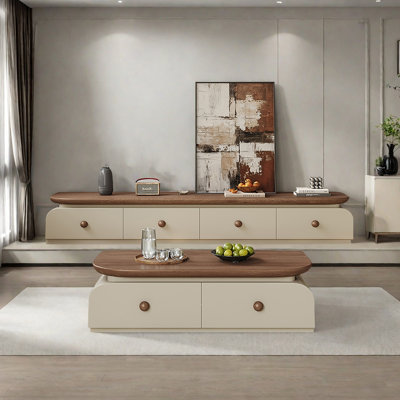 Meuble télé et table basse de style rétro
