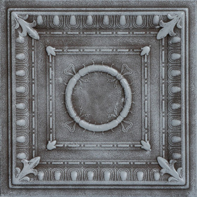 Tuile de plafond en polystyrène à collage romane 1,6 pi x 1,6 pi Romanesque Wreath