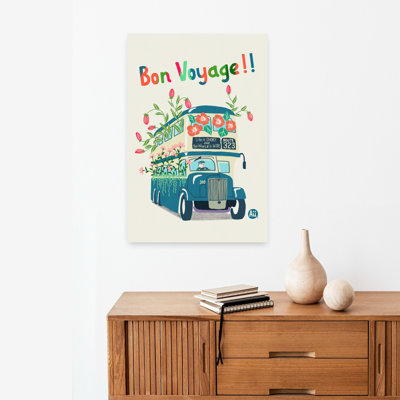 Contemporary Art Colourful Vintage Whimsical Flower Nature Wall Art
