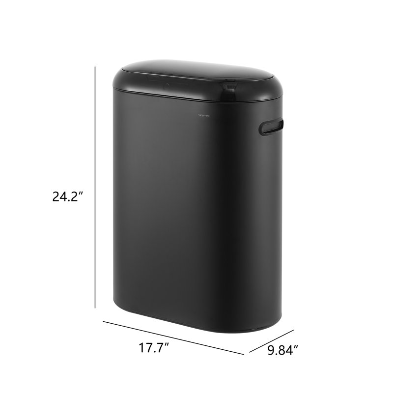 Robo Motion Sensor Kitchen Trash Can - 13.2 Gallons, Charcoal Black