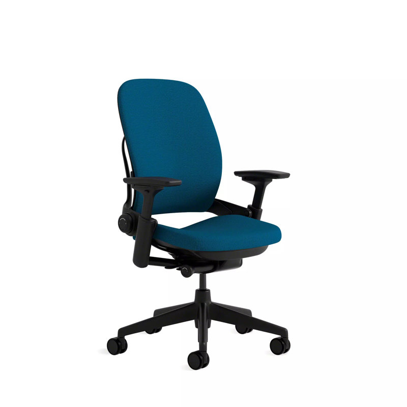 Steelcase Leap® Task Chair, Hard Floor Casters, Cobalt, Black