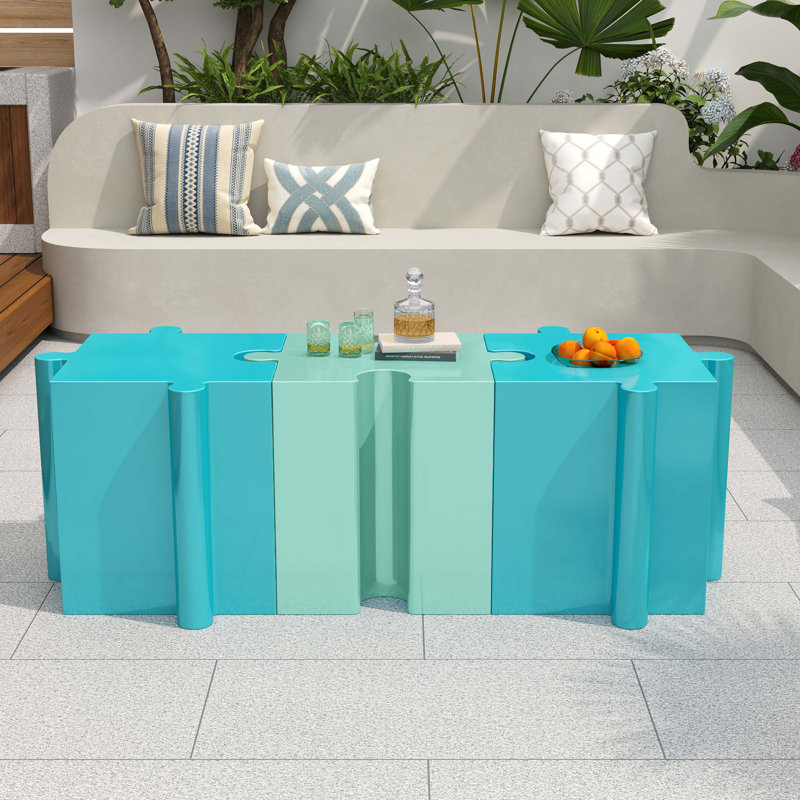 Table d'appoint moderne Modern Art, 17.75" H x 15.5" W x 15.5" D, Light Green