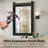 Brunilda Rectangle Rustic Solid Wood Frame Farmhouse Accent Mirror Wall Mirror for Bathroom Living Room-632193729-631827982