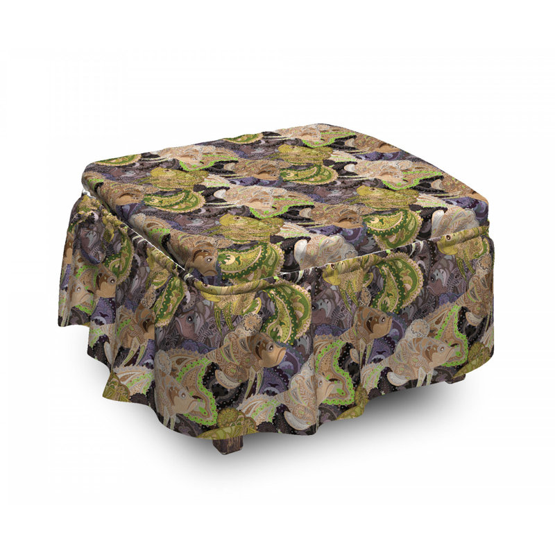 Housse pour repose-pieds Fish Paisley