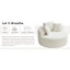 Canapé-lit rond avec canapé modulaire en mousse à mémoire de forme pour le salon, canapé nuage avec trois coussins, blanc-518880948