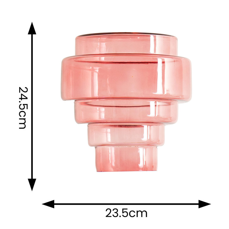 24.5cm H Glass Novelty Pendant Shade ( Slip-On ), Pink