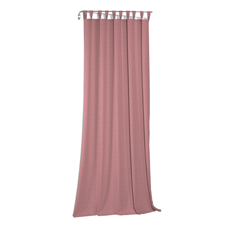 Salley Tab Top Curtain Single Panel, opaque, Dark pink, 132cm Width x 225cm Drop